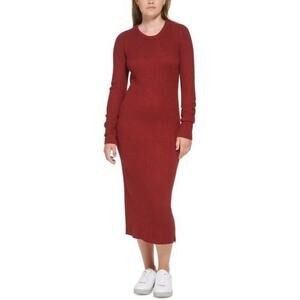 Calvin Klein Jeans Zippered Slit Sweater Dress, NWT Size Large